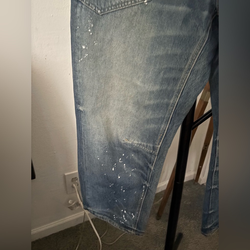 We The Free Blue Distressed Wide Leg Jeans - Picture 9 of 12